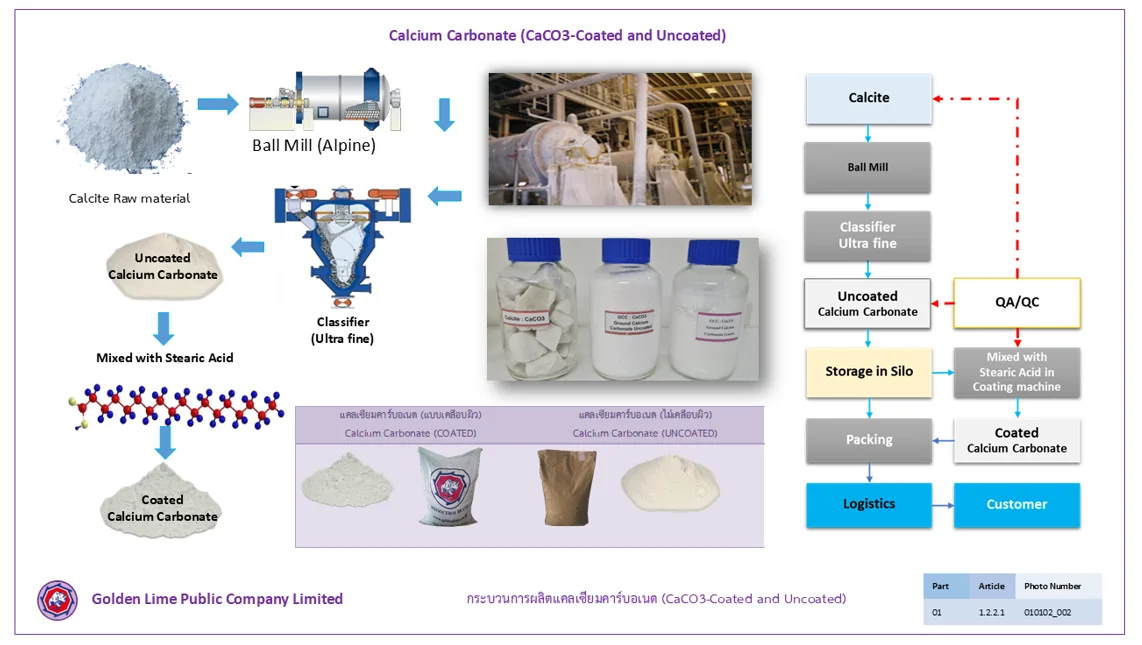Calcium Carbonate (CaCO3-Coated and Uncoated)